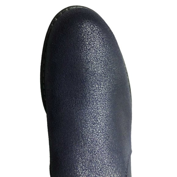 ⭐️HOST PICK⭐️RAPISARDI RON WHITE Stretch Ankle Booties Metallic Navy Eco Leather - Picture 4 of 9